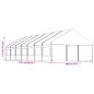 vidaXL Cenador con techo polietileno blanco 15,61x5,88x3,75 m
