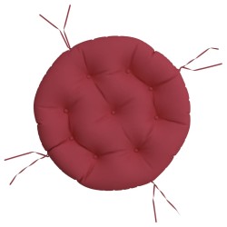 vidaXL Cojín redondo tela Oxford rojo tinto Ø 60x11 cm