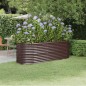 vidaXL Jardinera arriate acero recubrimiento polvo marrón 224x80x68 cm vidaXL Jardinera arriate acero recubrimiento polvo marrón 224x80x68 cm