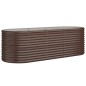vidaXL Jardinera arriate acero recubrimiento polvo marrón 224x80x68 cm vidaXL Jardinera arriate acero recubrimiento polvo marrón 224x80x68 cm
