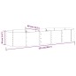 vidaXL Jardinera arriate acero recubrimiento polvo marrón 224x80x36 cm vidaXL Jardinera arriate acero recubrimiento polvo marrón 224x80x36 cm