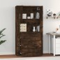 vidaXL Aparador alto madera contrachapada roble ahumado vidaXL Aparador alto madera contrachapada roble ahumado
