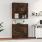 vidaXL Aparador alto madera contrachapada roble ahumado vidaXL Aparador alto madera contrachapada roble ahumado