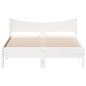 vidaXL Estructura de cama madera maciza de pino blanco 140x200 cm vidaXL Estructura de cama madera maciza de pino blanco 140x200 cm