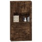 vidaXL Aparador alto madera contrachapada roble ahumado vidaXL Aparador alto madera contrachapada roble ahumado