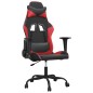 vidaXL Silla gaming de masaje cuero sintético negro y rojo vidaXL Silla gaming de masaje cuero sintético negro y rojo
