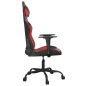 vidaXL Silla gaming de masaje cuero sintético negro y rojo vidaXL Silla gaming de masaje cuero sintético negro y rojo