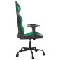 vidaXL Silla gaming de masaje cuero sintético negro y verde vidaXL Silla gaming de masaje cuero sintético negro y verde