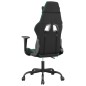 vidaXL Silla gaming de masaje cuero sintético negro y verde vidaXL Silla gaming de masaje cuero sintético negro y verde