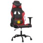vidaXL Silla gaming de masaje cuero sintético negro y rojo vidaXL Silla gaming de masaje cuero sintético negro y rojo