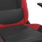 vidaXL Silla gaming de masaje cuero sintético negro y rojo vidaXL Silla gaming de masaje cuero sintético negro y rojo