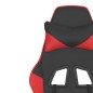 vidaXL Silla gaming de masaje cuero sintético negro y rojo vidaXL Silla gaming de masaje cuero sintético negro y rojo