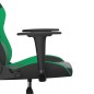 vidaXL Silla gaming de masaje cuero sintético negro y verde vidaXL Silla gaming de masaje cuero sintético negro y verde