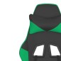 vidaXL Silla gaming de masaje cuero sintético negro y verde vidaXL Silla gaming de masaje cuero sintético negro y verde