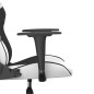vidaXL Silla gaming de masaje cuero sintético blanco y negro vidaXL Silla gaming de masaje cuero sintético blanco y negro