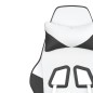 vidaXL Silla gaming de masaje cuero sintético blanco y negro vidaXL Silla gaming de masaje cuero sintético blanco y negro
