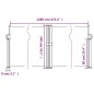 vidaXL Toldo lateral retráctil crema 140x1200 cm