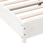 vidaXL Estructura cama cabecero madera maciza pino blanco 180x200 cm vidaXL Estructura cama cabecero madera maciza pino blanco 180x200 cm