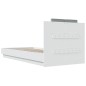 vidaXL Estructura cama con cabecero madera ingeniería blanco 90x200 cm vidaXL Estructura cama con cabecero madera ingeniería blanco 90x200 cm