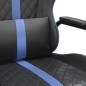 vidaXL Silla gaming cuero sintético negro y azul vidaXL Silla gaming cuero sintético negro y azul