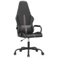 vidaXL Silla gaming cuero sintético negro y gris vidaXL Silla gaming cuero sintético negro y gris