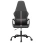 vidaXL Silla gaming cuero sintético negro y gris vidaXL Silla gaming cuero sintético negro y gris