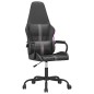 vidaXL Silla gaming cuero sintético negro y gris vidaXL Silla gaming cuero sintético negro y gris