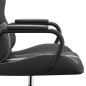 vidaXL Silla gaming cuero sintético negro y gris vidaXL Silla gaming cuero sintético negro y gris