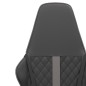 vidaXL Silla gaming cuero sintético negro y gris vidaXL Silla gaming cuero sintético negro y gris