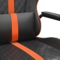 vidaXL Silla gaming cuero sintético negro y naranja vidaXL Silla gaming cuero sintético negro y naranja