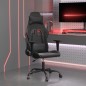 vidaXL Silla gaming cuero sintético negro vidaXL Silla gaming cuero sintético negro
