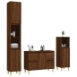 vidaXL Set de muebles baño 3 pzas madera contrachapada roble marrón vidaXL Set de muebles baño 3 pzas madera contrachapada roble marrón