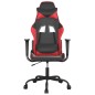 vidaXL Silla gaming cuero sintético negro y rojo vidaXL Silla gaming cuero sintético negro y rojo