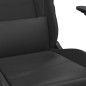 vidaXL Silla gaming cuero sintético negro vidaXL Silla gaming cuero sintético negro