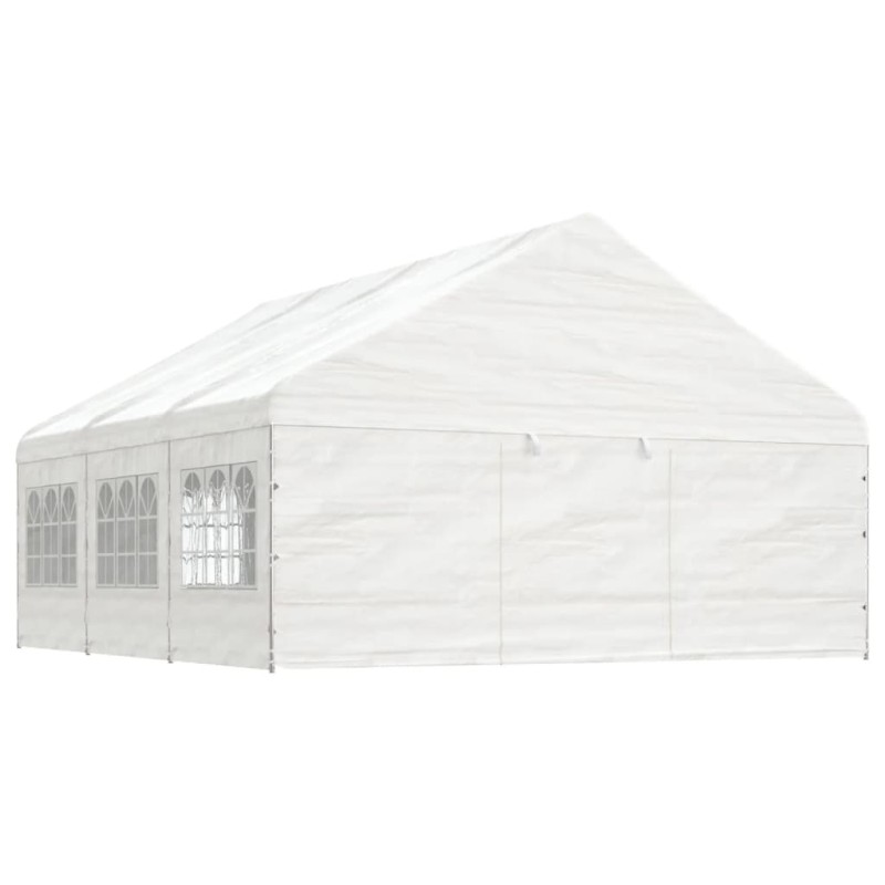 vidaXL Cenador con techo polietileno blanco 6,69x5,88x3,75 m vidaXL Cenador con techo polietileno blanco 6,69x5,88x3,75 m