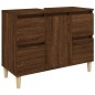 vidaXL Set de muebles baño 3 pzas madera contrachapada roble marrón vidaXL Set de muebles baño 3 pzas madera contrachapada roble marrón