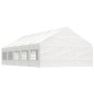 vidaXL Cenador con techo polietileno blanco 11,15x5,88x3,75 m