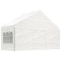 vidaXL Cenador con techo polietileno blanco 11,15x5,88x3,75 m