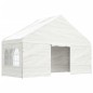 vidaXL Cenador con techo polietileno blanco 11,15x5,88x3,75 m