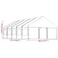 vidaXL Cenador con techo polietileno blanco 11,15x5,88x3,75 m