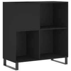 vidaXL Mueble para discos madera contrachapada negro 84,5x38x89 cm