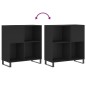vidaXL Mueble para discos madera contrachapada negro 84,5x38x89 cm vidaXL Mueble para discos madera contrachapada negro 84,5x38x89 cm