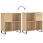 vidaXL Mueble discos madera contrachapada roble Sonoma 84,5x38x89 cm vidaXL Mueble discos madera contrachapada roble Sonoma 84,5x38x89 cm