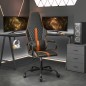 vidaXL Silla gaming con masaje cuero sintético naranja y negro vidaXL Silla gaming con masaje cuero sintético naranja y negro