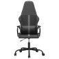 vidaXL Silla gaming con masaje cuero sintético gris y negro vidaXL Silla gaming con masaje cuero sintético gris y negro