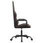 vidaXL Silla gaming con masaje cuero sintético naranja y negro vidaXL Silla gaming con masaje cuero sintético naranja y negro