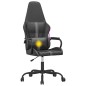 vidaXL Silla gaming con masaje cuero sintético gris y negro vidaXL Silla gaming con masaje cuero sintético gris y negro
