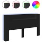 vidaXL Cabecero de cama con LED negro 180x16,5x103,5 cm vidaXL Cabecero de cama con LED negro 180x16,5x103,5 cm