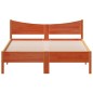 vidaXL Estructura de cama madera maciza pino marrón cera 140x200 cm