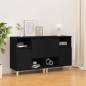 vidaXL Aparadores 2 uds madera contrachapada negro 60x35x70 cm
